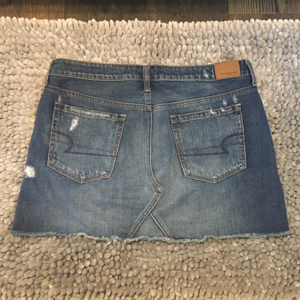 American Eagle denim distressed short skirt